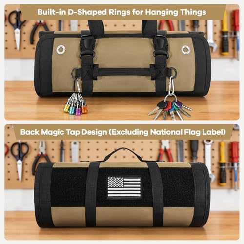 ANILD 15.5 Inch Extra Long Tool Bag Roll Up, Roll Up Tool Bag Organizer - Image 5