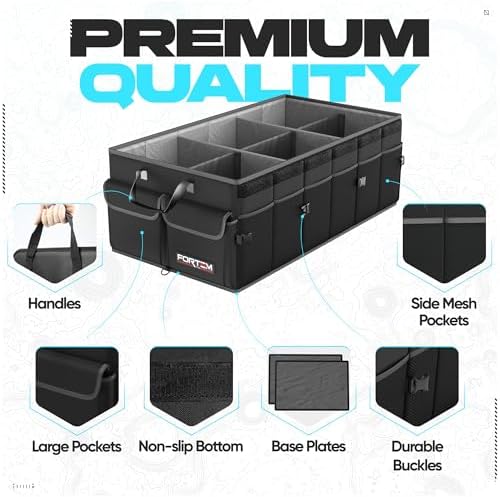 FORTEM Trunk Organizer - Foldable Car Organizer & Storage for SUVs & Trucks - Image 2