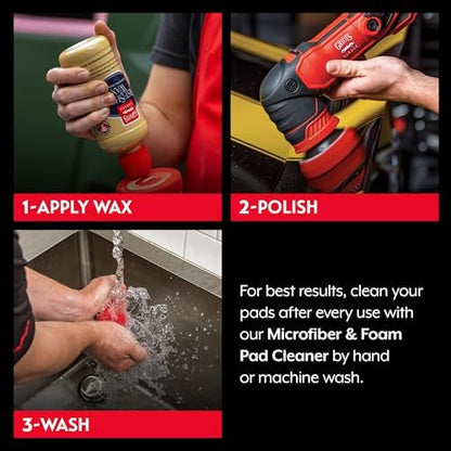 Griot's Garage 3” Red Foam Waxing Pads for Car Detailing, Polishing and Buffing Pads for Use with Waxes and Sealants, 11263, Set of 3 - Image 4