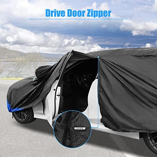 X AUTOHAUX 3XL Car Cover Waterproof Snowproof All Weather for Car Outdoor Full Car Cover Rain Sun Protection Universal Fit for Sedan 186"-193" - Image 6