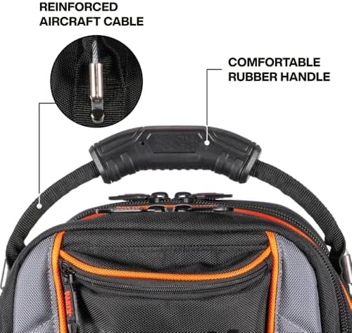 Klein Tools 62804 Tool Runner Tool Bag Organizer for Electricians, HVAC, Plumbers, Technicians, 39 Pockets, Opens Both Sides - Image 5