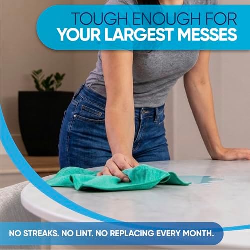 Microfiber Wholesale 16" x 16" All Purpose Towels - 200 Pack - Reusable Wash Cloths, Dust, Kitchen, Car, Shop Rags for Cleaning (Blue) - Image 6