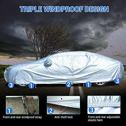 Tecoom Car Cover Waterproof All Weather, Full Exterior Covers - Image 5