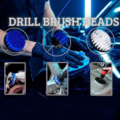27Pcs Car Detailing Kit, Car Detailing Brush Set, Car Wash Cleaning Kit, Car Detailing Brushes, Professional Car Care Kit for Interior Exterior Wheels, Blue - Image 6