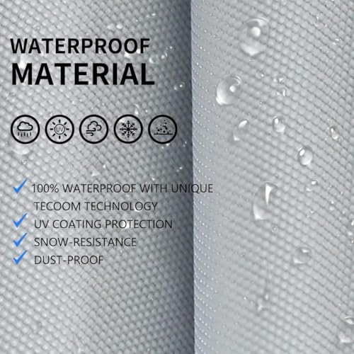 Tecoom Hard Shell Car Cover Waterproof UV-Proof Windproof for All Weather Indoor Outdoor Without Door Zipper & Mirror Pockets Fit 173-182 Inches Length Coupe/Convertible/Sport Car - Image 5