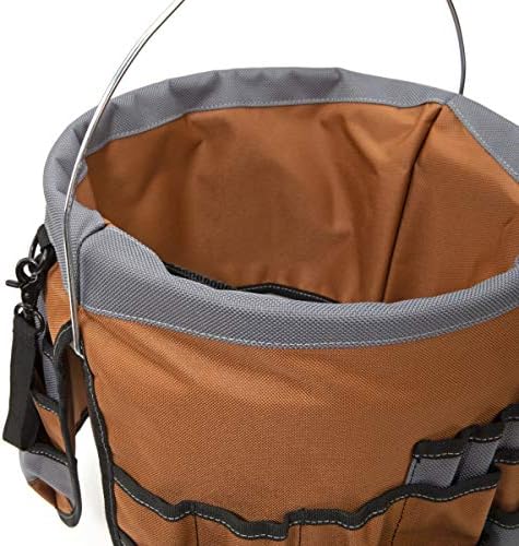 Dickies 35-Pocket 5-Gallon Bucket Organizer With Drill Holster, Padded Handle, and Tape Tether, for Contractors and Painters - Image 4