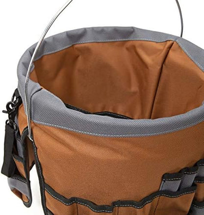 Dickies 35-Pocket 5-Gallon Bucket Organizer With Drill Holster, Padded Handle, and Tape Tether, for Contractors and Painters - Image 4