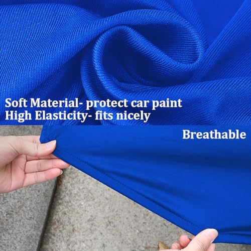 WinPower Indoor Car Cover, Stretch Dustproof Protection Fit 177-193 Inch Full Car Cover for Underground Garage Car Show, Blue - Image 3