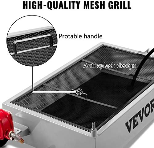VEVOR Oil Drain Pan 15 Gallon Oil Drain Tank, 57L Low Profile Oil Drain Pan, Large Capacity Oil Change Pan, Foldable Hand, with Pump, Hose, Swivel Casters Wheels for Car, SUV, Trucks Oil Draining - Image 5