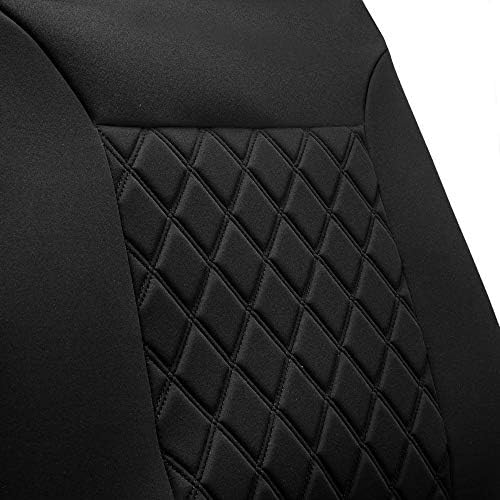 FH Group Car Seat Cover Cushion - 2 Pack Seat Covers for Cars Trucks SUV, Solid Black Neosupreme Car Seat Cushions, Waterproof Car Seat Cover Cushion, Universal Fit Car Seat Protector - Image 3