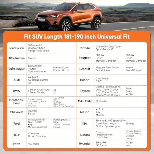 SUV Car Cover Waterproof All Weather - Outdoor Full Car Cover for Automobiles Snow Rain Sun UV Dust Protection Scratch Universal Fit SUV Up to 190" - Image 4
