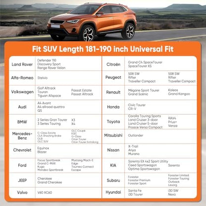 SUV Car Cover Waterproof All Weather - Outdoor Full Car Cover for Automobiles Snow Rain Sun UV Dust Protection Scratch Universal Fit SUV Up to 190" - Image 4