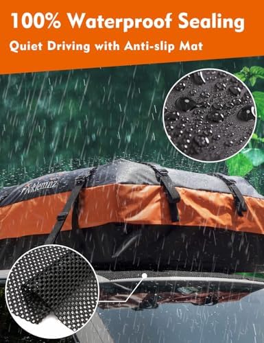 FIVKLEMNZ 21 Cubic Rooftop Cargo Carrier Waterproof Soft Car Roof Bag - Image 2
