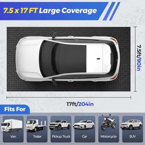 7.5x17 FT Heavy Duty Garage Floor Mat, 2.8mm Thickened Garage Flooring Roll - Image 3