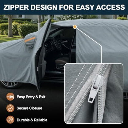 GUNHYI 16 Layers Car Cover Waterproof All Weather for Sedan Heavy Duty - Image 4
