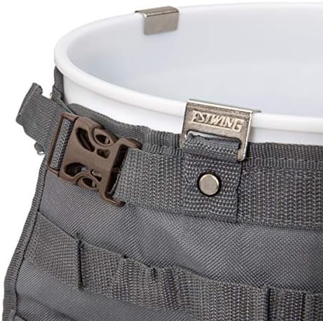 Estwing 28-Compartment 5-gallon Bucket Tool Organizer/Tool Bag, Durable Polyester, Heavy-Duty Steel Hangers, Zippered Pocket, 16 Open-top Pockets, 11 Tool Loops, Buckle Security Strap - Image 4