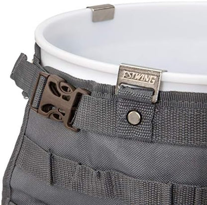 Estwing 28-Compartment 5-gallon Bucket Tool Organizer/Tool Bag, Durable Polyester, Heavy-Duty Steel Hangers, Zippered Pocket, 16 Open-top Pockets, 11 Tool Loops, Buckle Security Strap - Image 4