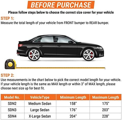 Armor All Car Cover Waterproof All Weather Heavy Duty for Sedan up to 203" - Image 6