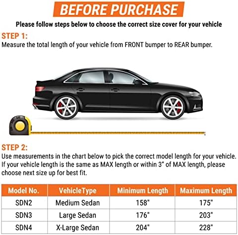 Armor All Car Cover Waterproof All Weather Heavy Duty, Sedan up to 228" - Image 6