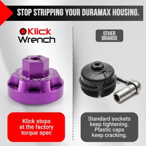 2 Stage 64mm Oil Filter Wrench | 25Nm Torque Limiting & 3/8 Drive Socket | 6061-T6 Billet Aluminum Purple Tool | For Toyota, Lexus and Scion 64mm 14 Flute Cartridge Caps - Image 2
