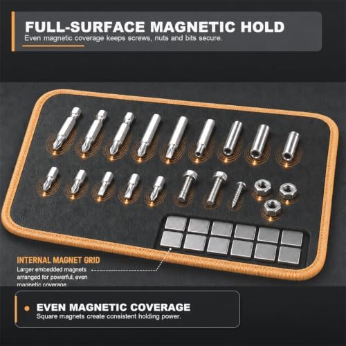 Magnetic Tool Mat Set, Magnetic Pads for Tools - Heavy Duty Magnetic Tool Holder, Flexible Magnet Mat Tray Organizer, for Auto Repair & Workshop, Practical Gifts for Men Dad Mechanics - Image 3
