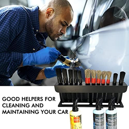 2-in-1 Detailing Brush & Spray Bottle Holder, Wall Mount Organizer Rack - Image 6