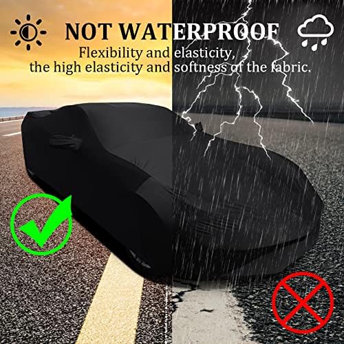 Indoor Car Cover for Corvette Velvet Stretch Full Cover Protection for Automobiles for Dust-Proof, Underground Garage, Car Show,Fits Car up to 189 inches - Image 4