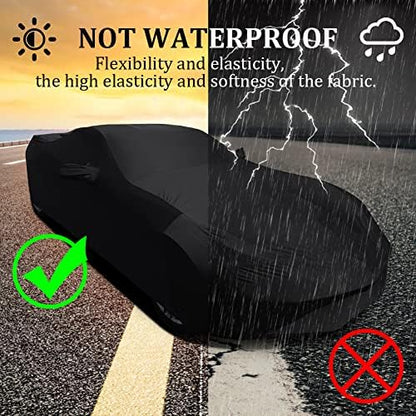 Indoor Car Cover for Corvette Velvet Stretch Full Cover Protection for Automobiles for Dust-Proof, Underground Garage, Car Show,Fits Car up to 189 inches - Image 4