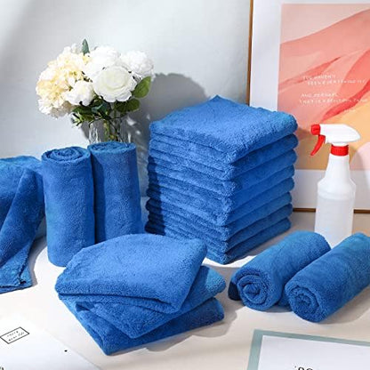 Shimeyao 40 Pcs 16 x 16 Inch Microfiber Towels for Cars, 500 GSM Edgeless Plush Car Detailing Towels, Lint Free Scratch Free Cleaning Cloths for Drying, Washing, Polishing, Waxing, Home (Dark Blue) - Image 5