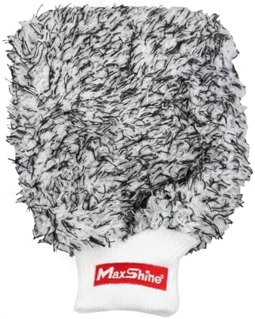 Maxshine Universal Black & White Microfiber Wash Mitt – Premium Scratch-Free, Lint-Free Mitt for Washing Cars, Trucks & Motorcycles – Reusable Auto Detailing Accessory (Pack of 2) - Image 2