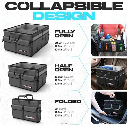 FORTEM Trunk Organizer - Foldable Car Organizer & Storage for SUVs & Trucks - Image 6