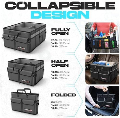 FORTEM Trunk Organizer - Foldable Car Organizer & Storage for SUVs & Trucks - Image 6