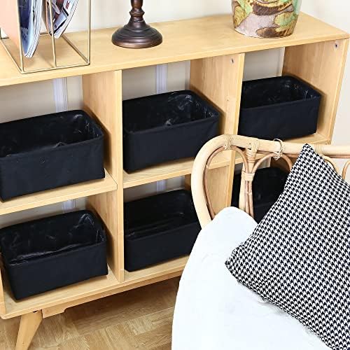 Hinwo 7.9L Compact Canvas Storage Bin with Handles, 6-Pack - Image 2