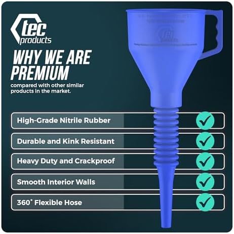 TEC Products FlexAll Long Flexible Oil Change Funnels for Automotive Use - Image 3