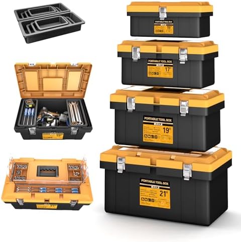 AIRAJ 4-In-1 Tool Box Set, Portable Tool Box Organizer, 15+17+19+21 IN by AIRAJ