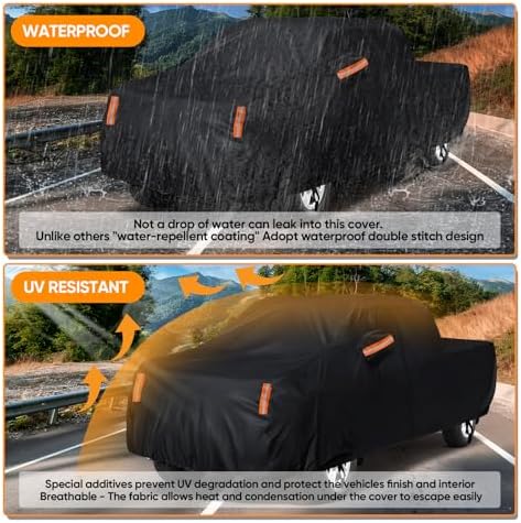Truck Cover Waterproof All Weather Pickup Car Cover Length up to 210 inch - Image 6