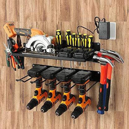UU-Major Power Tool Organizer for Garage Organization,Drill Holder Wall Mount for Tool Stoarge, Tool Organizers and Garage Storage Shelves for Charging.Heavy Duty With 4 Holders - Image 3