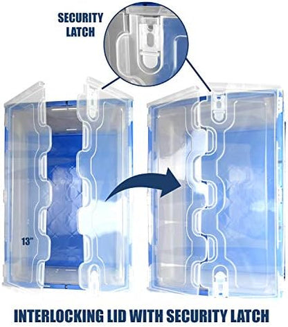 Mount-It! Clear Collapsible Storage Crate 3-Pack, 65L Folding Bins - Image 6