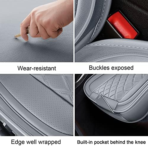 MIROZO Car Seat Covers Full Set,Leather Seat Cover for Sedan, Truck,SUV - Image 4
