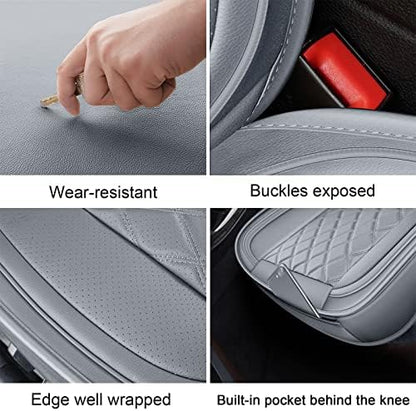 MIROZO Car Seat Covers Full Set,Leather Seat Cover for Sedan, Truck,SUV - Image 4