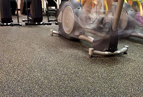 American Floor Mats 1/4in (7mm) Thick 10% Blue/Grey 4' x 8' Heavy Duty Rubber Rolls, Protective Exercise Mats, Home Gym Rubber Flooring - Image 2