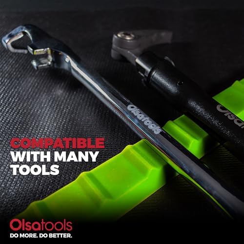 Olsa Tools Silicone Magnetic Tool Holders - 2pc Set - Strong Magnetic Tool Organizer for Shop or Garage - Non Scratch Silicone Tool Tray - Holds Heavy Tools Securely - Professional Grade - Part: 1901 - Image 4