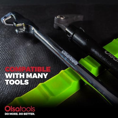 Olsa Tools Silicone Magnetic Tool Holders - 2pc Set - Strong Magnetic Tool Organizer for Shop or Garage - Non Scratch Silicone Tool Tray - Holds Heavy Tools Securely - Professional Grade - Part: 1901 - Image 4