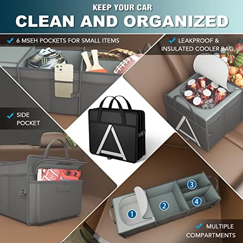K KNODEL Trunk Organizer Storage with Cooler for Car and SUV (Large, Black) - Image 6