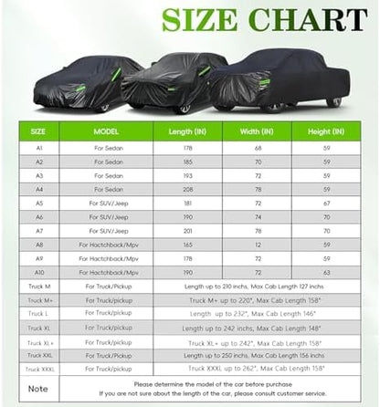 KouKou Waterproof Car Cover All Weather, Fits up to 178 inches - Image 6