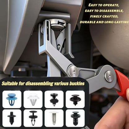 Car Clip Pliers, Auto Fastener Rivet Remover Tool, Spring-Loaded Panel Clip Removal Pliers for Car Door Panel Dashboard Interior Maintenance, 7 Inch - Image 2
