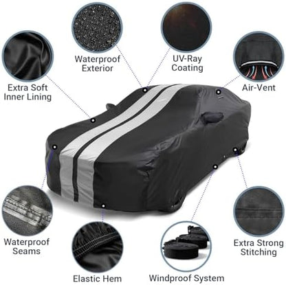 iCarCover Car Cover Waterproof All Weather for 1988-1994 Sunbird 4-Door - Image 4