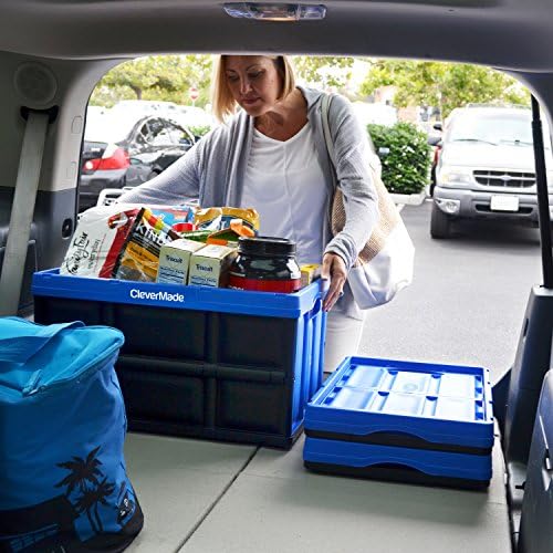 CleverMade CleverCrates Collapsible Storage Bin, 62L, Royal Blue - Image 6