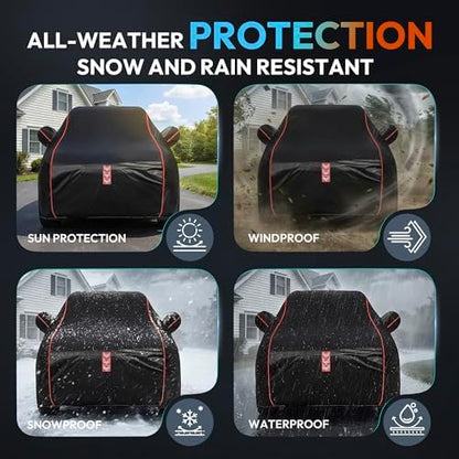SUV Car Cover Waterproof All Weather, 8-Point Fastening, Fits 181-190 in - Image 6