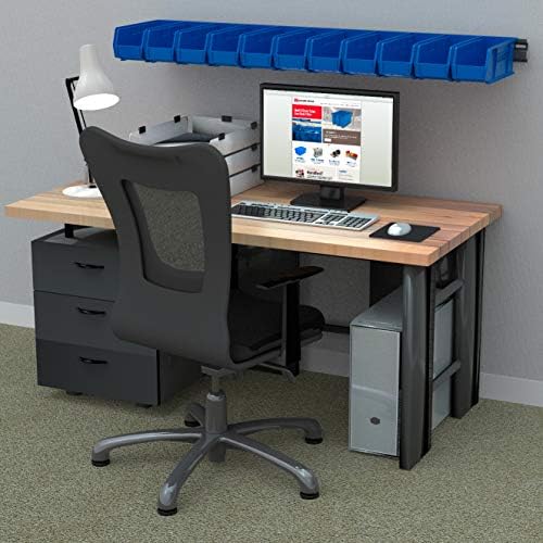 Akro-Mils 30148 48-Inch Steel Organizer Wall Mount Rail for Mounting AkroBin Storage Bins, (48-Inch W x 3-Inch H), Gray - Image 4